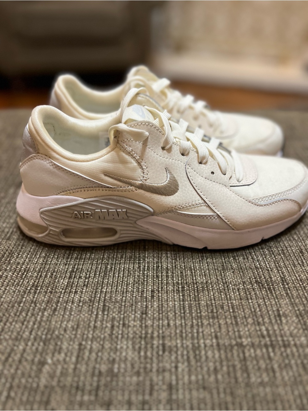 Nike Women’s Air Max Sneakers in Cream and White